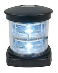Flex Mount Single LED White Stern Light / Yellow Towing Light
